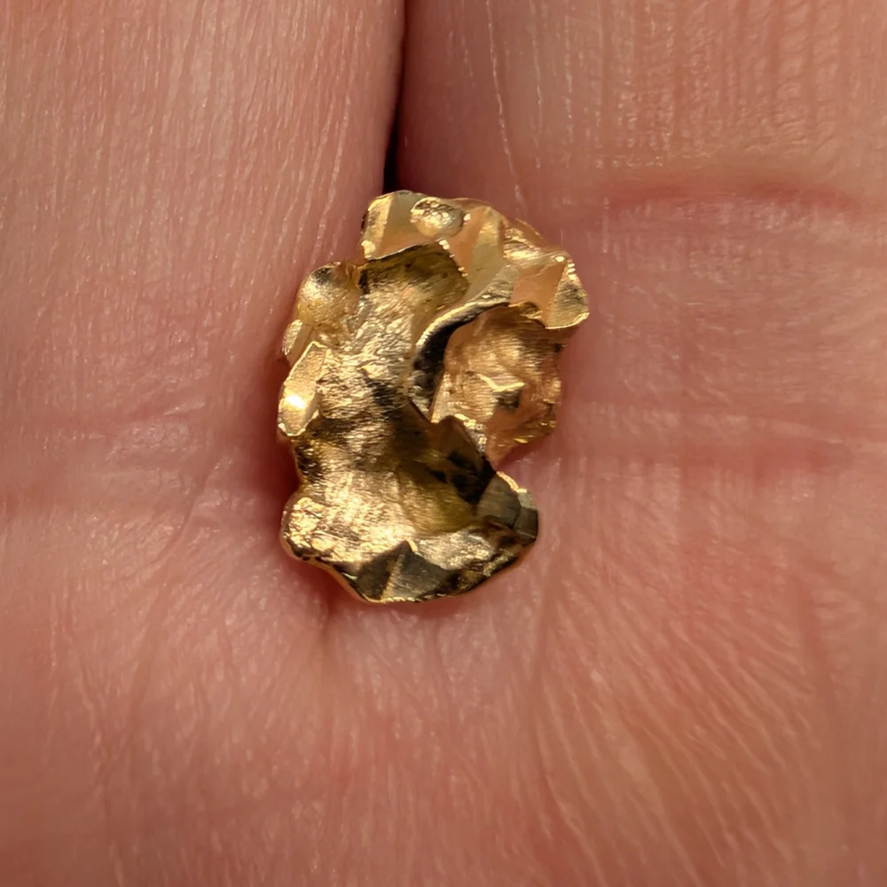 14k Gold Nugget Pendant - Picture 4 of 7